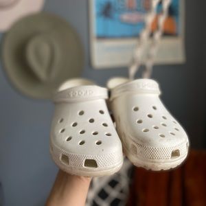 Womens White Crocs
